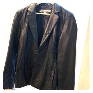 Kenneth Cole black leather jacket